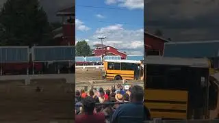 Minibus Crashes Into A Full-Sized School Bus At School Bus Demolition Derby- Part 2 #demolition