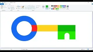How to draw the Google Password Manager logo using MS Paint | How to draw on your computer
