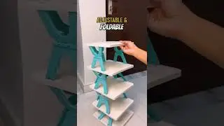 Corner Smart Foldable Shoes Shelf 5 Tier Shoe Rack.link in about section!!#shorts