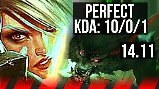 RIVEN vs WARWICK (TOP) | 10/0/1, 6 solo kills, Legendary, 600+ games | BR Master | 14.11