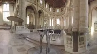 360 VR Interior of medieval St. Lawrence Church in Rotterdam, Netherlands