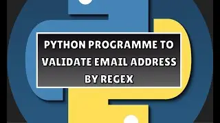 Python programme to validate email address by regex #softwaretestengineer #coding #python