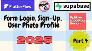 #flutterflow Tip 5.4:[Part 4] Form Login - Sign Up - Log Out with #supabase 2025 User Authentication