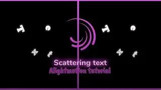 Scattering (explosive) text tutorial on alightmotion