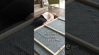 Making a Big Canvas #painting #artist #diy