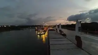 Panama canal Gatun lock passage