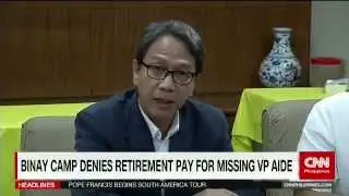 Binay camp denies retirement pay for missing VP aide
