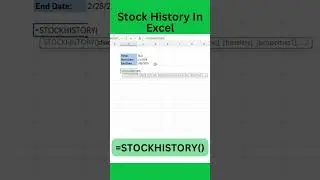 Excel Tip: Quick Stock Price History #excel #excelfinance #stocktracker #spreadsheetmagic #exceltips