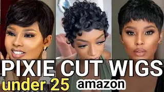 AMAZON BEST SELLING PIXIE CUT HUMAN HAIR WIG UNDER 25 | WIG COMPILATION 2025