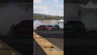Double Trouble: Tandem Drift with Two Nissan Silvia S15s & S13 in Slow-Motion! 🚗💨 #Shorts | GSCN