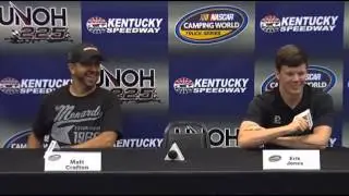 NASCAR Media Center interview of Erik Jones & Matt Crafton - Let's Talk Racing
