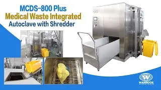 MCDS-800 Plus Hospital Medical Waste Shredder and Sterilizer Machine with Automatic Feeding System