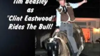 Clint Eastwood Impersonator Tim Beasley Rides The Bull in South Beach