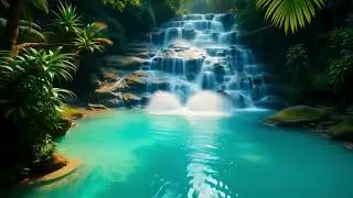 Deep Sleep Music with Waterfall Sounds 🌊 Relaxing Nature Meditation for Stress Relief & Healing