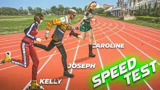 KELLY vs CAROLINE vs JOSEPH ||  SPEED TEST || SABSE TEJ KON HAI 😲