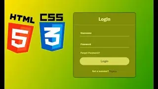 Animated Login Form Using HTML, CSS.