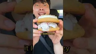 Crumbl icecream cookie sandwich..?!🤤🤤 #food #americanfood #dessert #icecream #cookies