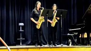 Saxophone duet - The Late Late Blues and Contraflow by James Rae