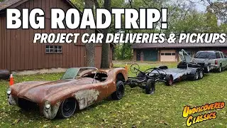 EPIC ROADTRIP! Classic Cars DROPOFF + NEW Project Cars | Glasspar G2 & Conquest Race Car RESTORATION