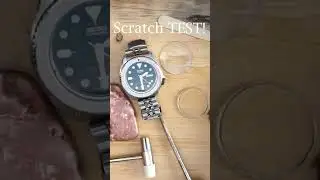 Scratch Test Sapphire Vs Seiko Hardlex Mineral Crystal Watch Glass Comparison Which is best #shorts