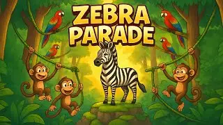 Zebra Parade Song for Kids 🦓 | Animal Songs & Nursery Rhymes | Jungle Parade Fun