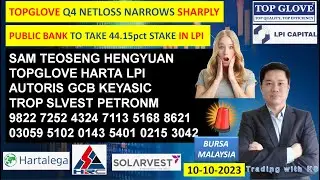 Daily #KLSE #BURSA UPDATE - 10-10-2024 💥TOPGLOVE Q4 NETLOSS NARROWS 💥PBB TO TAKE 44% STAKE IN LPI💥