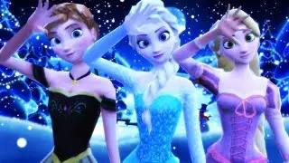 Frozen & Tangled - Dancing Polkkas (Disney MMD)