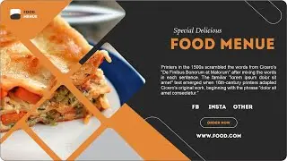 Modern Restaurant Banner Design in CorelDRAW | Creative Food Banner Tutorial