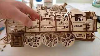 UGEARS Lasercut Holz Steckbausatz Schlepptenderlok UG 460