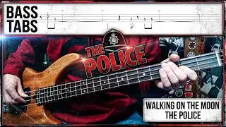 Walking On The Moon by The Police - Bass Cover with Tabs Play-Along