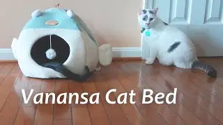 Vanansa Pufferfish Cat Bed🐈&zwj;⬛ Soft Cat House for Cats, Kittens👈