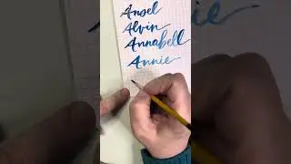 Some brush calligraphy practice with some calligraphy tips.  