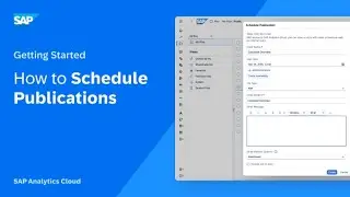 Как запланировать публикации: SAP Analytics Cloud