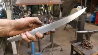 Forging a Tanto knife, part 1, forging the blade.