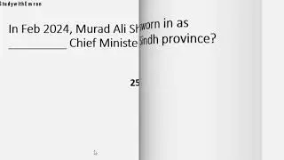Important Current Affair Questions of Sindh For CCE Screening|CCE 2023| PCS Sindh