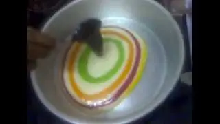 rainbow flower cake part 1