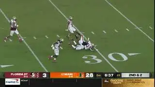 Jaylan Knighton runs for 16 yards against FSU