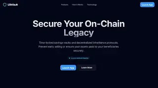 Life-vault | Non-custodial inheritance and Savings protocol built on Arbitrum Stylus