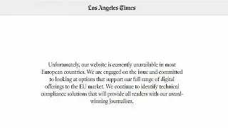 US newspaper websites blocked in EU after missing GDPR deadline