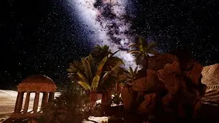 Multiple Galaxies with Flute Music for Relaxation