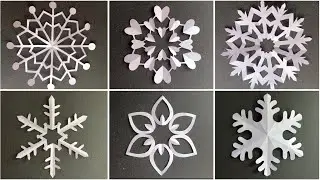 6 DIY Christmas decoration Ideas / Paper Snowflake / Easy 3D snowflake #christmas #diy #papercraft