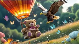 The Teddy Bear&rsquo;s Hot Air Balloon🎈🐻| A cuddly journey floating above the clouds | Kids Emglish Poem |