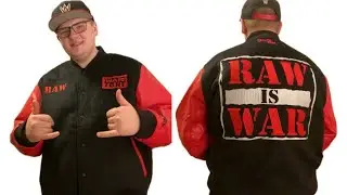 WWE RAW IS WAR CHALKLINE VARSITY JACKET UNBOXING.