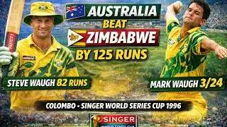 AUSTRALIA VS ZIMBABWE| LEAGUE MATCH 1 @ COLOMBO| SINGER WORLD SERIES CUP 1996.