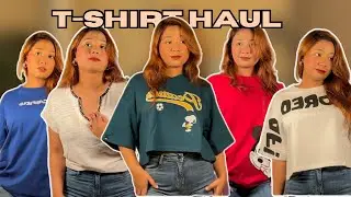 Diwali te ki ki shopping korlam!!✨*TRENDY* & *PINTERESTY* oversized T-shirt haul🫶🏻