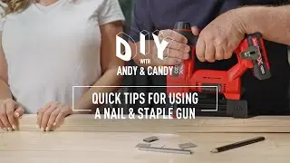 Советы: как пользоваться гвоздезабивным пистолетом и степлером | Ozito DIY с Энди и Кэнди