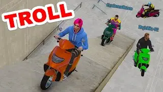 STIEKEM IEMAND VOLGEN IN TROLL RACE! (GTA V Online Races)