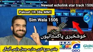 Paksat 1R 38e MM1| Geo news Hum tv Green Drama| 1506 Receiver Tuning Step By Step new Update