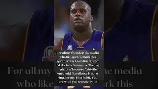 Big Shaq quotes Aristotle #shaquilleoneal #nba