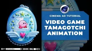 🤯✨ 5K LIKES ON INSTA - CREATE A KIRBY VIDEO GAME TAMAGOTCHI LIKE 2000BLAZE ✨🤯 - CINEMA 4D TUTORIAL